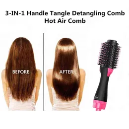 Hair Curlers Straighteners Straight/Curls One-Step Hair Dryer Volumizer Roller Electric Hot Air Curling Tangle Detangling Comb Blow Dryer Hot Air Brush T220916