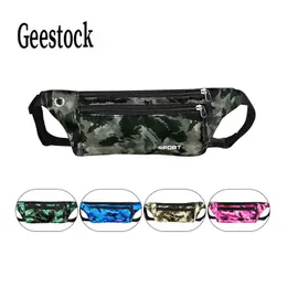 Geestock Women Fanny Pack Sport Running Bag Waist Ing Men Waterproof Holographic S Gym Telefon J220705