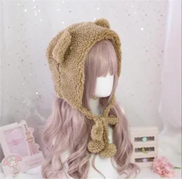 Party Supplies Plush Bear Ear Cap Japanese Furry Earmuffs Hat Autumn Winter Kawaii Korean Varma studenter B835