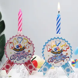 Festive Supplies Tower-shaped Glowing Music Candle Plate With Threaded Sing Happy Birthday Song Cake Brooch Live Voice Children