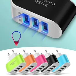 Party Supplies 3USB Candy Ladegerät LED Leuchtender Handy-Ladekopf Intelligentes Multi-Port-USB-Ladegerät