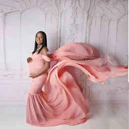Sukienki ciążowe śliczne sukienki ciążowe na prysznice dla dzieci bawełniana szyfonowa sukienka ciążowa sesja zdjęciowa dla kobiet w ciąży Maxi suknia fotografia rekwizyt J220915