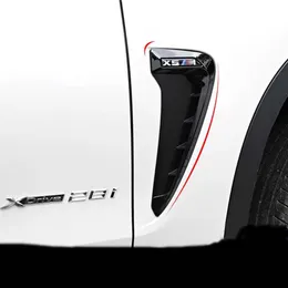 2 قطعة ABS سيارة الجبهة الحاجز الجانبي تنفيس الهواء غطاء ملصق تقليم تصفيف السيارة لسيارات BMW X Series X5 F15 X5M F85 Shark Gills Side Vent Vent Stick328I