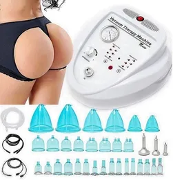 Body Shaping Portable breast enlargement massage 24 Blue cups 3 metal buttock ass lift machine vacuum therapy machine with cupping