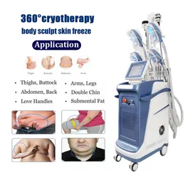 Cryoterapi Fat Freezing Slimming Machine 360 ​​Cryo hanterar viktminskning Cryolipolys Cavitation Lipo Laser Cellulite Removal RF Face Lyfting Skin Rejuvenation