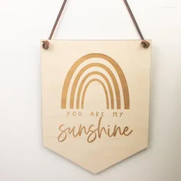 Festive Supplies 1PCS You Are My Sunshine Nursery Toddler Room Decoration Wood Hanging Sign Wall Art