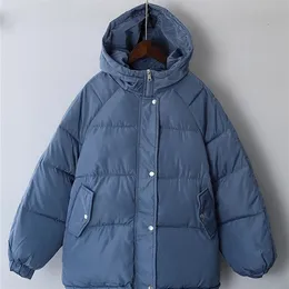 여자 다운 파카 시리비디 가을 겨울 재킷 두드러짐 따뜻한 코트와 후드 대형 스트리트웨어 블루 카키 파카 우아한 겉옷 220919