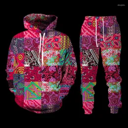 Męskie dresy folk-custom z kapturem z próby 3D Spodnie Suits Mężczyzn Mężczyzn Kobiet dróg/pullover/spodnie/kurtka Zestaw Vintage Hip Hop Male z długim rękawem