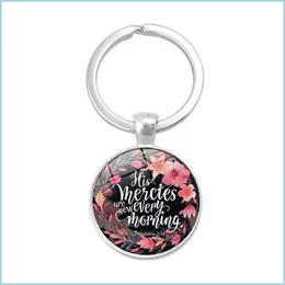 Nyckelringar 17 Styles Bibelvers Nyckelkedja Kvinnor Män nyckelringar Keychains bilhållare Skrift Citat Tra smycken Christian Gift KeyFob DHGBJ