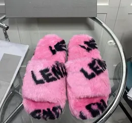 Pannelli da donna invernali in finta pelliccia di pelliccia di pelliccia calda scarpe da donna slittamento su appartamenti femminili di design femminile pannelli accoglienti pelosi accoglienti rosa Y2209 Y2209