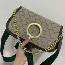 Rund låsande G Chian Bag Blondie Ophidia axelhandväska Designer Women Crossbody Bags Lady Sacoche Luxury Tote Purse 699268 Gold tonad hårdvarubackpack