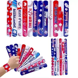 Party Favor Baseball Theme Circle Fan levererar fotbollsklapparmband PVC Dekorativ handledsrem