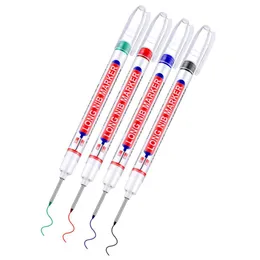 20mm Long Head Markers Pen Bathroom Woodworking Decoration Multi-purpose Deep Hole Marker Pens Pen Red/Black/Blue Ink gifts 4 Colors