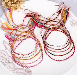 52 kolory ręcznie tkana pleciona lina bransoletka przyjaźni plaża czeski nici poliestrowe splot bransoletki sznurkowe dla kobiet mężczyzn prezent na boże narodzenie hurtownia