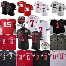 Fußballtrikots NCAA Ohio State Buckeyes Justin Fields Fußballtrikot 2 Chase Young JK Dobbins 15 Elliott Stroud Fleming Dwayne Nick Bosa Archie Griffin