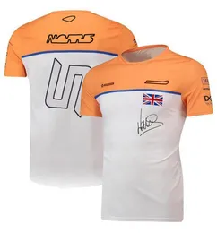 F1 Takım Üniforma Erkekler Kısa Kollu Yarış Takımı Plus Boyut Mürettebat Boyun Sürücüsü T-Shirt