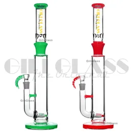 18 inches American color hookah Tonardo heady inline perc glass water pipe smoking bongs dab rig wax pipes oil rigs colorful bong