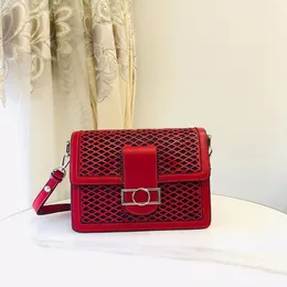 Luxury Handbags Tote äkta läder vintage baguette dubbel bärbar kedja singel axel messenger med fashionabla blixtlåsspänne handväska