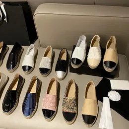 Klassisk lägenhet klänningskor designer loafer för kvinna mode läder canvas casual skor slip-on vår hösten eu42