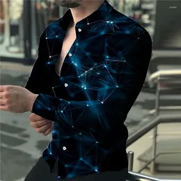 Men's Dress Shirts Spring Men's Prom Party Three-dimensional Diamond Geometric Constellation Oversized Cardigan High-end Long-sleeved