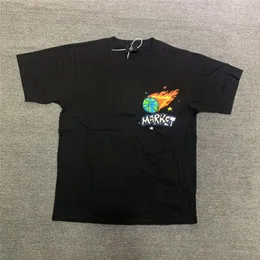 Męskie T-shirty Ponadgabarytowe koszykówki Chinatown Market T-Shirt Wysokiej jakości koszula Oversize Topy Tee Mężczyźni Kobiety Odzież