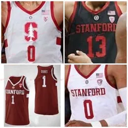 NIK1 خياطة مخصص 0 كزيل أوكبالا 1 دايجون ديفيس 2 برايس ويلز 4 إسحاق وايت 5 Kodye Pugh Stanford Cardinal College Men Women Youth Jersey