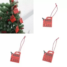 2022 Creative Christmas Wood Personality Oil Barrel Pendant Room Decorations Christmas Gift Ornaments Inventory RRE14357