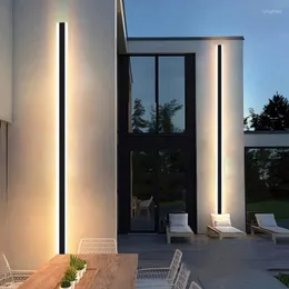 Modern Long Strip LED Wall Light Aluminium Lamp Garden Porch Sconce 110V 220V armatur