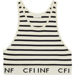 Sleeveless Celins Vest Designers Womens t Shirts Fashion Sexy Ladies Beach Tanks Color Matching Stripes Show Thin Inside and Outside Wear Knit Tops Wsy4