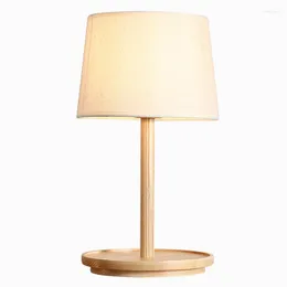 Masa lambaları Modern minimalist tasarım masif ahşap masa lambası ev yatak odası başucu el kapalı led aydınlatma