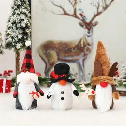 Noel Süslemeleri Mutlu Noel Süsleri Dolgulu Oyuncak Santa Peluş Bebek Gnome İskandinav Cüce Elf Süs Partisi Noel Ağacı Hediye Tavşar 220921