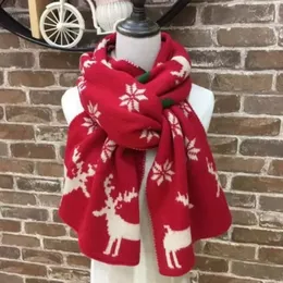 Sciarpa in maglia di alce di Natale rosso del fumetto Donna Uomo Sciarpe in maglia per ragazza Sciarpe da ciclismo Sciarpe invernali di Natale all'aperto FY6182 WLY935