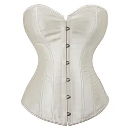 Waist Tummy Shaper Corsets Bustiers for Women Overbust Corset Top Corselet Sexy Bridal Victorian Costume Plus Size Corsetto Korsett White Black 220921