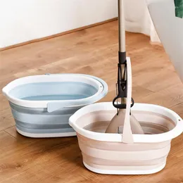 Buckets Folding Mop Bucket Foldable Solid Basin With Handle Bathroom Portable Outdoor Floor Wash Clean Accessories