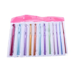 Single-Head Knitting Hook Needles Set Crochet 12 PCs OPP Bag Packaging Alumina Metal Household Tools