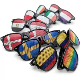 World Cup Small Hole Stickers National Flags Sunglasses Holiday Party Gifts Personality Sunglasses RRB15636