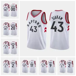 2022 koszulka koszykówki Pascal Siakam Dewan Hernandez Jeremy Lin Serge Ibaka Og Anunoby Kawhi Leonard Custom White Size S-XXXL 1118