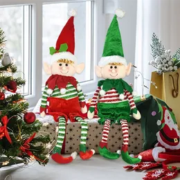 Weihnachtsdekorationen 55 cm Weihnachten Langes Bein Elf Puppe Ornament Junge Mädchen Plüsch Elf Puppe Spielzeug Anhänger Für Weihnachtsbaum Wohnkultur Weihnachten Jahr Geschenke 220921