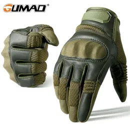 Five Fingers Gloves Touch Screen PU Leather Tactical Gloves Army Military Combat Airsoft Hiking Cycling Climbing Shooting Full Finger Mittens Men 220921