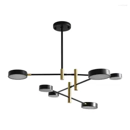 Pendelleuchten Einfache Lichter Restaurant Persönlichkeit Modernes Design LED Nordic Wohnzimmer Home Iron Art Halle Rotierende Beleuchtungskörper