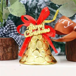 Juldekorationer 6st Jingle Bells Tree Hanging Pendant Xmas Year for Home 220921