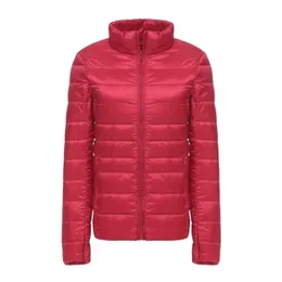 Women Down Parkas 7xl Women 90% biała kaczka w dół płaszcza 4xl 5xl Womens Ultra Light Duck Down Kurtki jesienne zimowe ciepłe stojaki Płaszcze turystyczne 220921