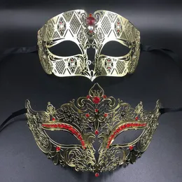 Máscaras de festa casais homens mulheres filigree máscara de máscara de traje veneziana baile de baile de ouro vermelho m máscara 220920