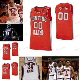 Nik1 zszyte Custom 35 Samson Oladimeji 4 Zach Griffith 5 Deron Williams 5 Tevian Jones Illinois Fighting Illini Men Men Jersey