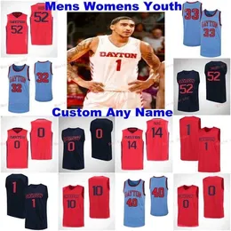 Nik1 Stitched Custom 32 Jordy Tshimanga 33 Ryan Mikesell 35 Dwayne Cohill 4 Jared Becker Dayton Flyers College Men Women Youth Jersey