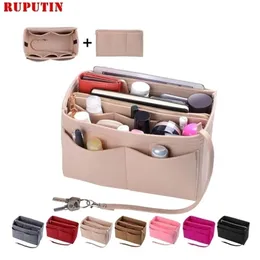 Kosmetiktaschen Hüllen Damen Make-up Organizer Filztuch Einsatztasche Multifunktionale Reise Kosmetiktasche Mädchen Aufbewahrung Toilettenartikel Liner Taschen 220921