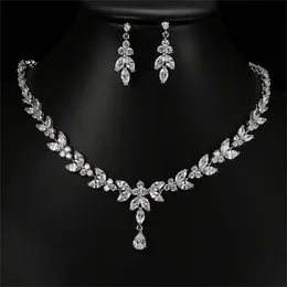 Other Jewelry Sets Emmaya Exquisite Jewelry Sets For Women Wedding Party Accessories Cubic Zircon Stud Earrings Necklace Gift 220921
