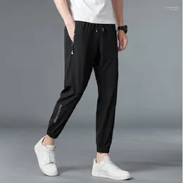 Herrenhose, Sommer, dünne Hose, Herren, lässig, atmungsaktiv, locker, schnell trocknend, dehnbar, Neun-Punkt-Jogger, Sporthose, Ropa Para Hombre, 8XL