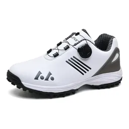 Klädskor zapatos de golf profesionales para hombre zapatillas con picos resistentes al agua color blanco y neger entrenadores 220921