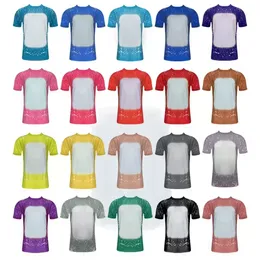 US Men Women T-Shirt Sublimation Bleached Shirts Heat Transfer Blank Bleach Shirt Polyester Tops Tees Party Supplies 921